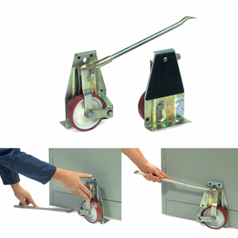 Pair of manual lifting jacks with 1 tonne capacity for moving furniture, filing cabinets and safes